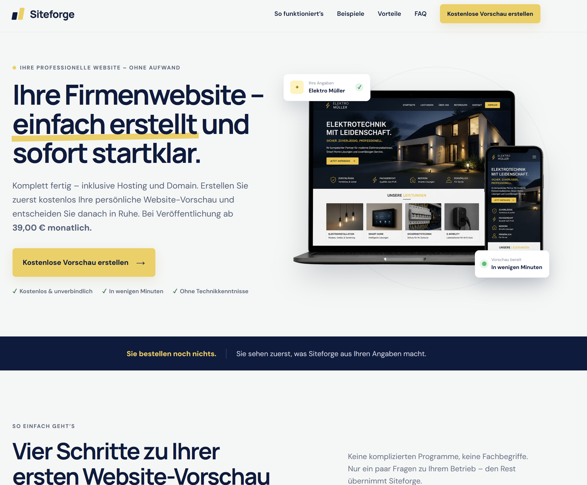 SiteForge website creation tool